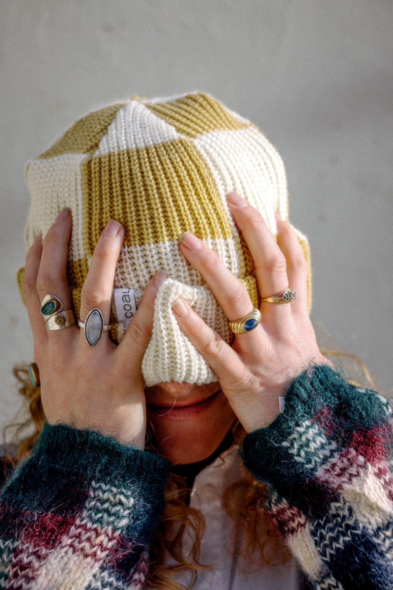 The Frena Baggy Thick Knit Cuff Beanie